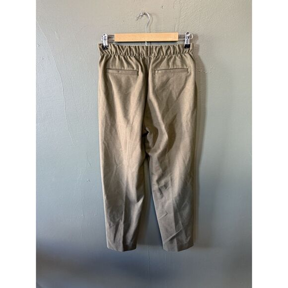 Everlane Womens Green Cropped Pleated Pull On Pants Size Medium - Picture 2 of 3